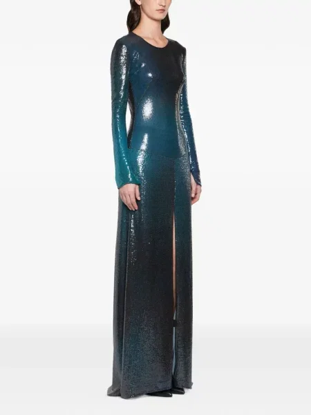 Rochie maxi Roberto Cavalli cu paiete albastru