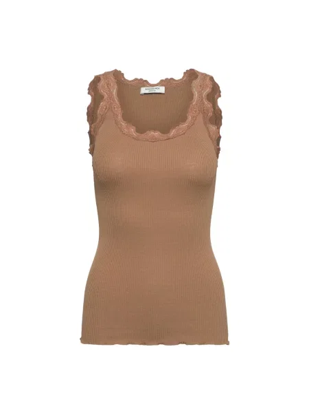Top Rosemunde bez rękawów brązowy