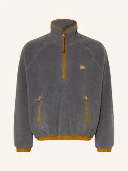 Ami Paris Sweter Typu Troyer Z Polaru grau szary