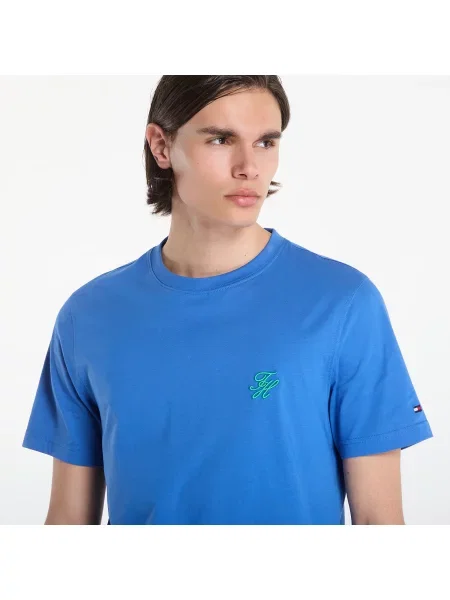 T-shirt Tommy Hilfiger Script Monogram Swimshop Tee Blue Orbit M μπλε