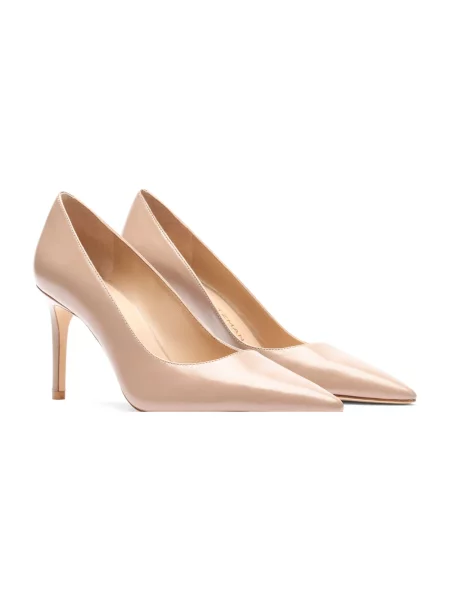 Czółenka Stuart Weitzman skórzana brązowa