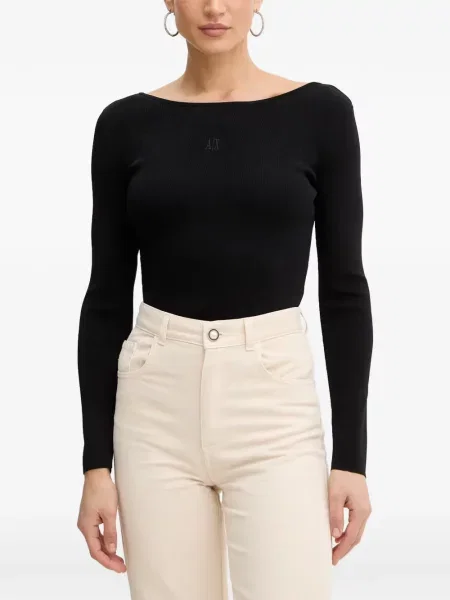 Lung pulover Armani Exchange negru