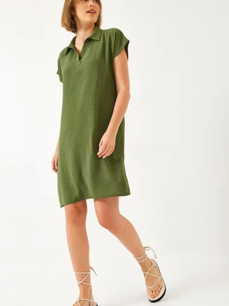 Bianco Lucci Rochie de vară kiwi verde