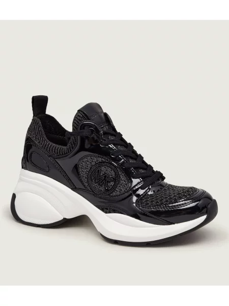 Michael Kors Sneakers Zuma cu adaos de piele negru