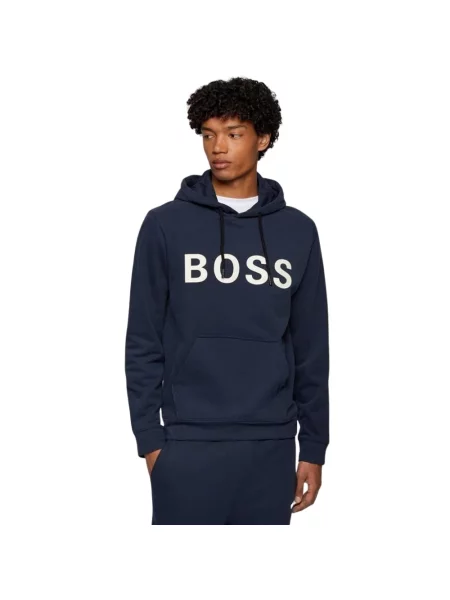Bluza z kapturem Boss z kapturem niebieska