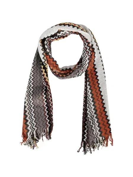 Fular Missoni cu franjuri alb