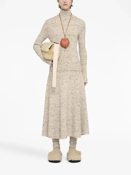 Vilnonis briaunotas sijonas Jil Sander