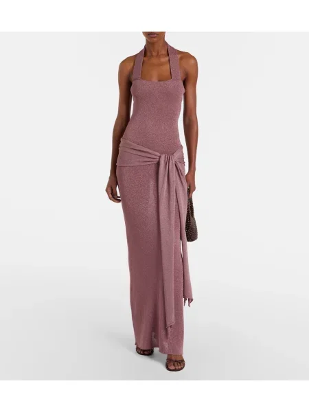 Rochie maxi Aya Muse tricotate roz