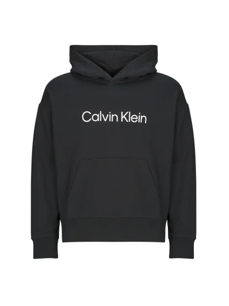 Froté mikina Calvin Klein Jeans čierna