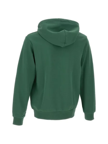 Hanorac cu glugă Lacoste cu autograf verde