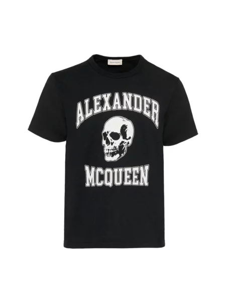 Koszulka Alexander Mcqueen z nadrukiem czarna