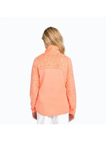 Bluza dziecięca ROXY Whitecamp Half Zip Girl pomarańczowa