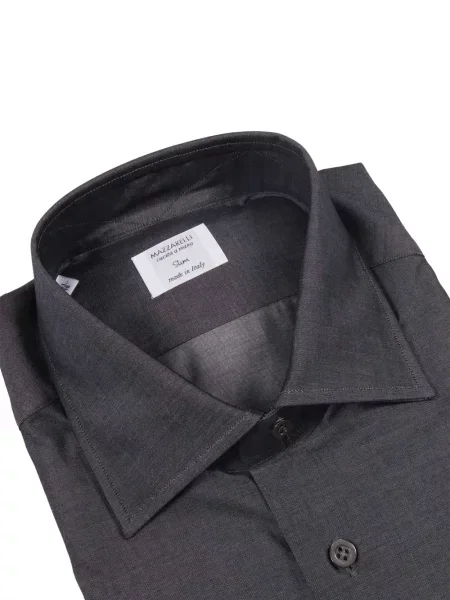 Cămașă Mazzarelli din țesătură twill negru