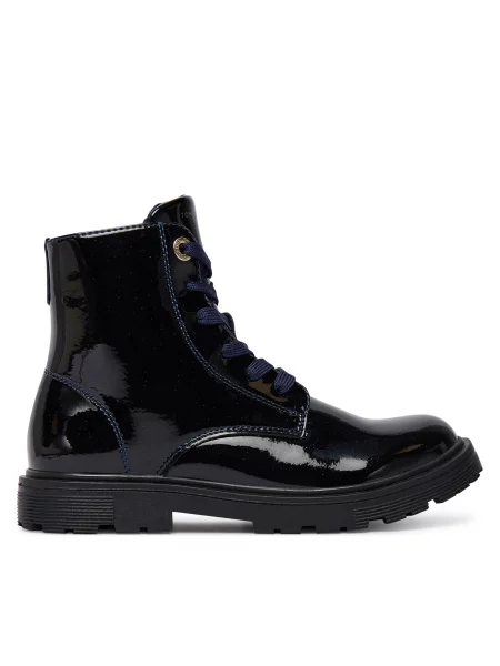 Tommy Hilfiger Gležnjarji Lace-Up Bootie S Mornarsko modra