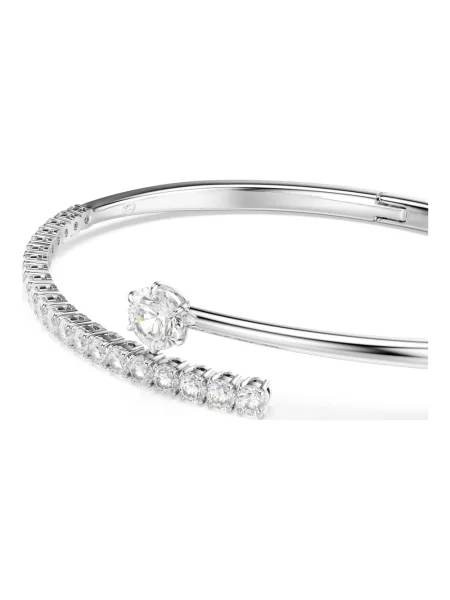 Swarovski bransoletka metalowa z cyrkonią MATRIX biała