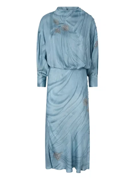 Rochie maxi Pinko lungă de costum albastru