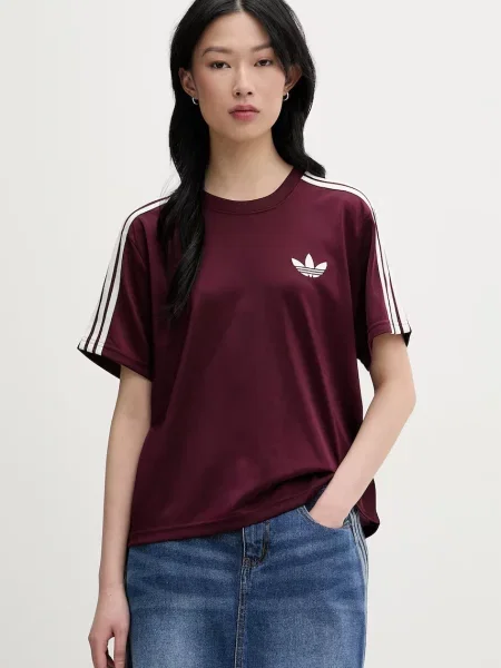 ADIDAS ORIGINALS Majica Firebird vinsko rdeča / bela bordo