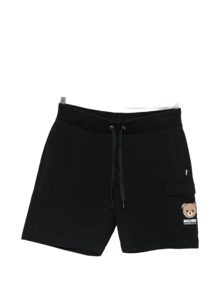 Pantaloni scurți Moschino cu imagine negru
