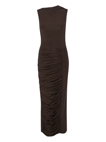 Rochie midi Rotate Birger Christensen până la genunchi de costum maro