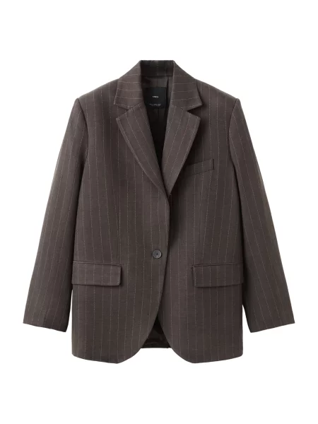 MANGO Blazer VBBALI čokolada / svetlo siva