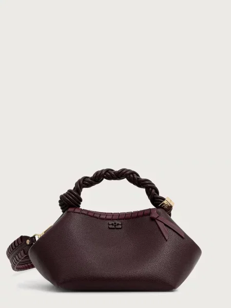 GANNI Bou Small Tressé geantă crossbody pentru femei cu imitație de piele
