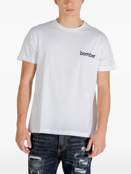 Tricou Bomber cu imagine alb