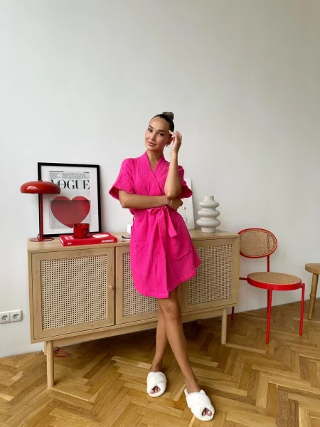 Cosy Халат Малиновий 