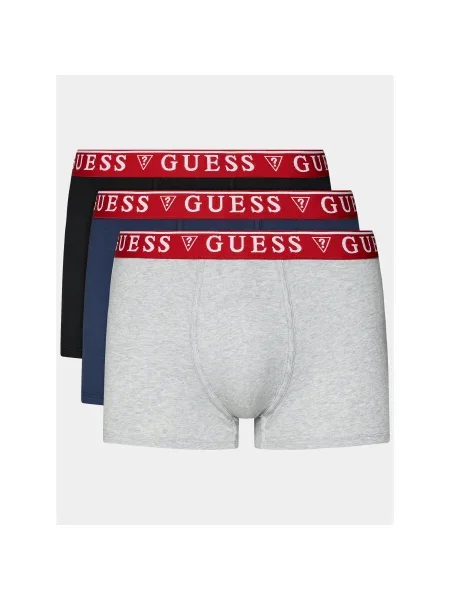 GUESS Boxeralsók Brian sötétkék / világosszürke / piros fekete
