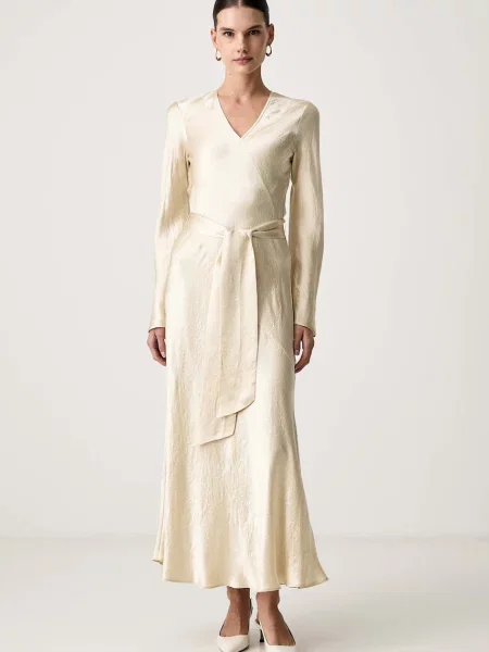 Marella rochie din acetat MLLELODIA bej