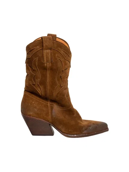 Buty do kostki Elena Iachi skórzane brązowe