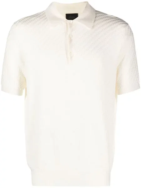 Tricou polo Brioni alb