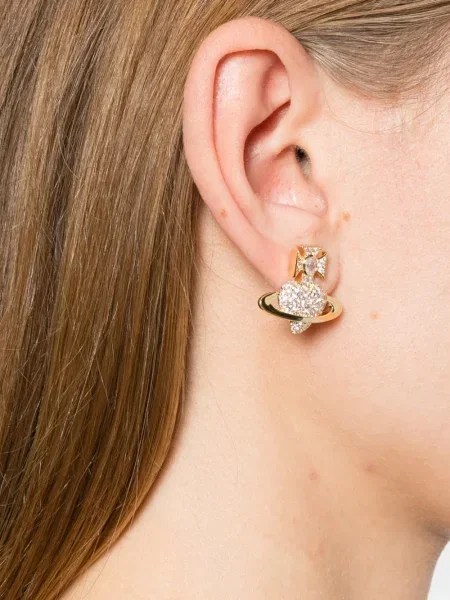 Cercei Vivienne Westwood de cristal auriu