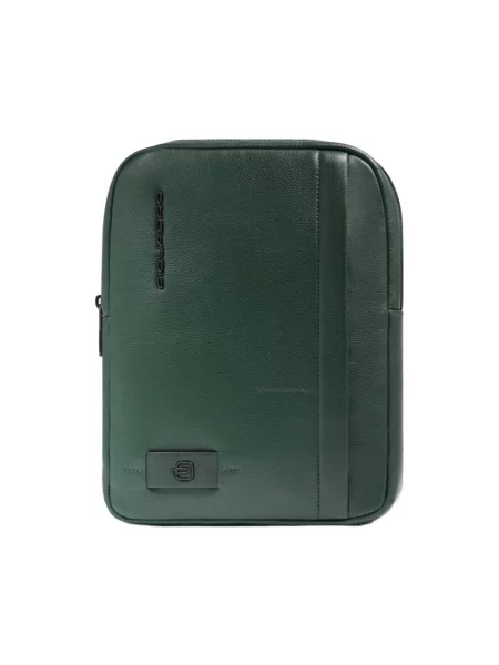 Torba crossbody Piquadro skórzana zielona