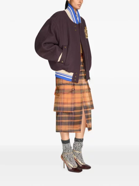Geacă bomber Dries Van Noten de lână violet