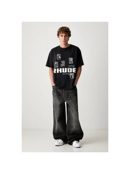 T-shirt Rhude Winter 91 Rallye Tee Vintage Black/ White/ Blue M czarna
