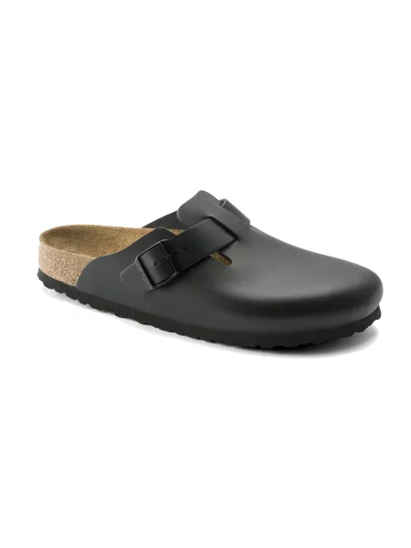 Klapki BIRKENSTOCK Boston NL Regular black czarne