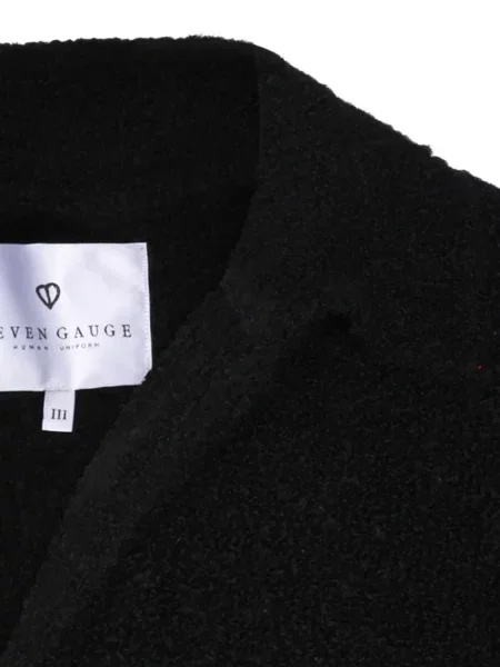 Gulerat bouclé tricou polo Seven Gauge negru