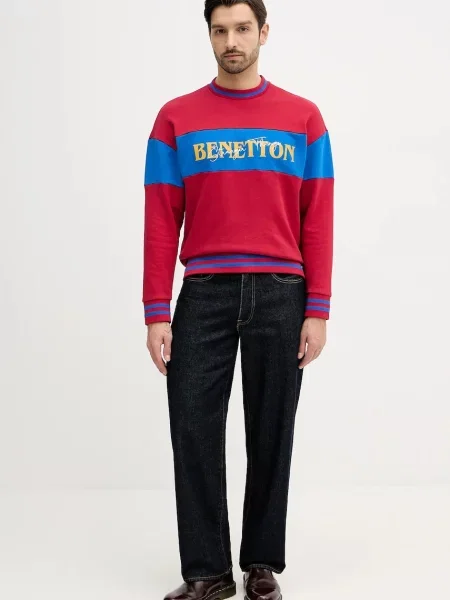 Свитер United Colors Of Benetton с принтом бордовый