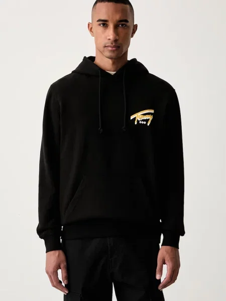 Palton Tommy Jeans negru