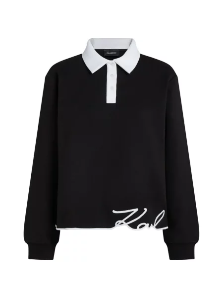 Tricou polo Karl Lagerfeld negru