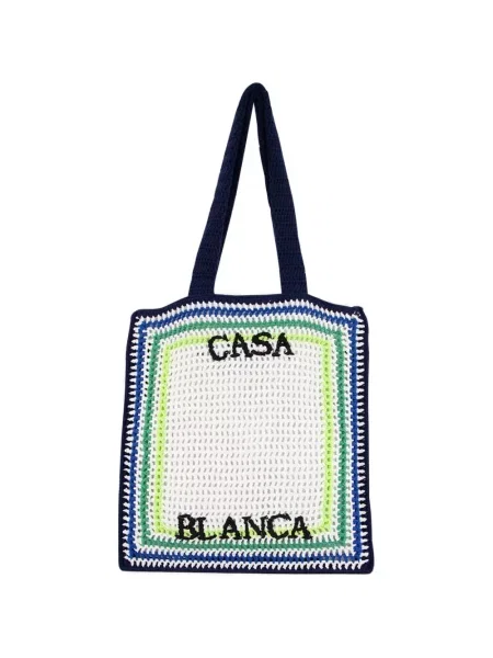 Geantă Casablanca cu dungi albastru