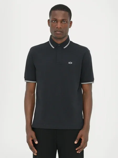 ARMANI EXCHANGE Tricou bleumarin alb