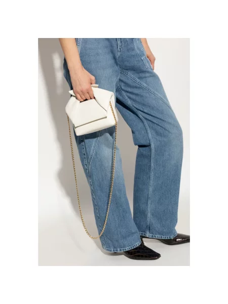 JW Anderson torebka skórzana Bow Small Twister biały
