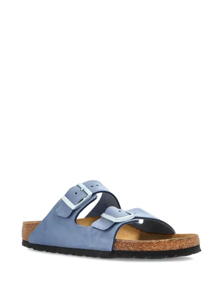Sandale Birkenstock din piele cu cataramă albastru