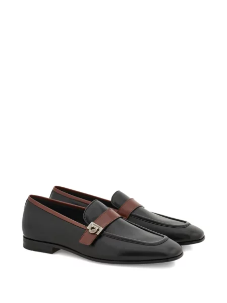 Pantofi loafer Ferragamo cu cataramă maro