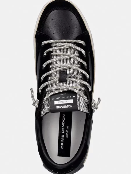 Crime London DELUXE WEDGE sportcipő női bőr fekete