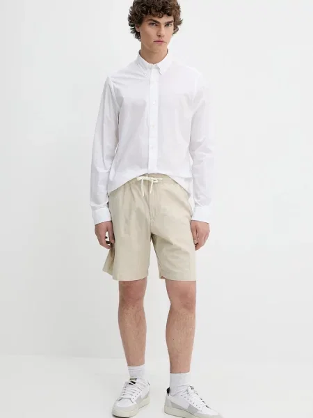 Timberland koszula regular z kołnierzykiem button-down biały