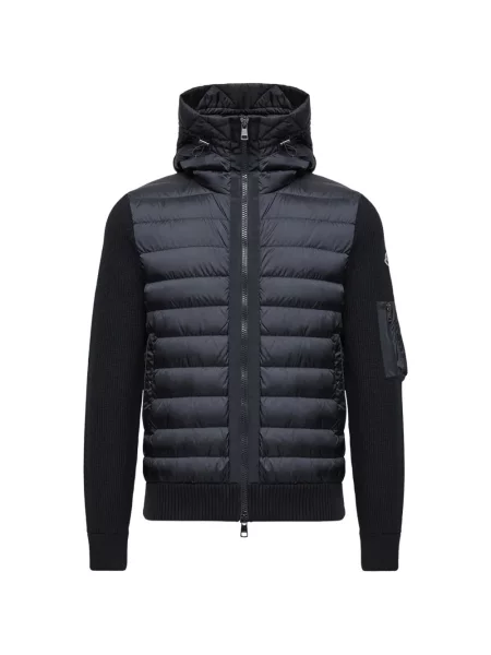Cardigan Moncler cu glugă albastru