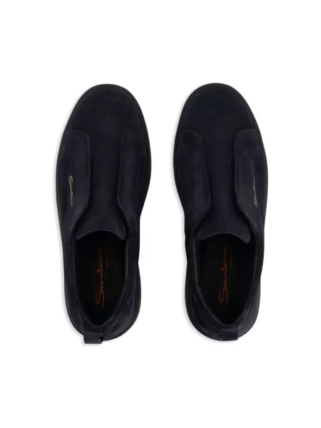 Sneakersy Santoni skórzane niebieskie