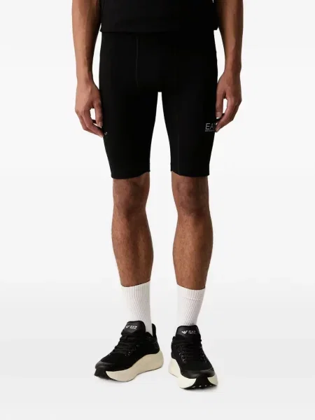 Ciclism pantaloni scurți pentru ciclism Ea7 Emporio Armani cu imagine negru